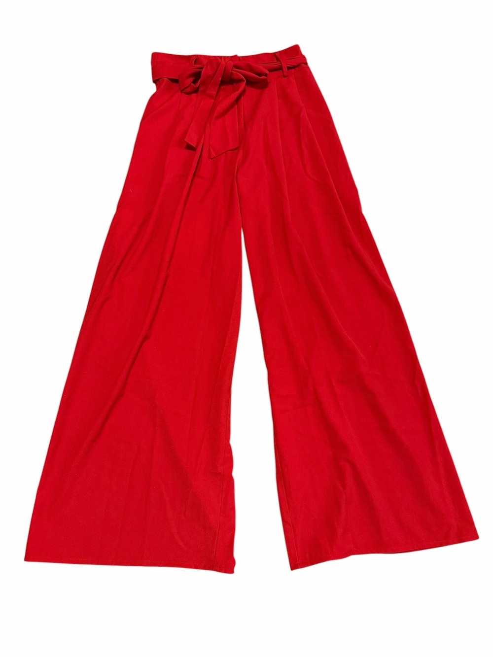 Flying Tomato Women's Wide Leg‎ Pleated Red Trouser Pants | Small
